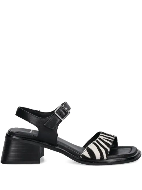 VAGABOND — 53mm Ines zebra-print block-heel sandals