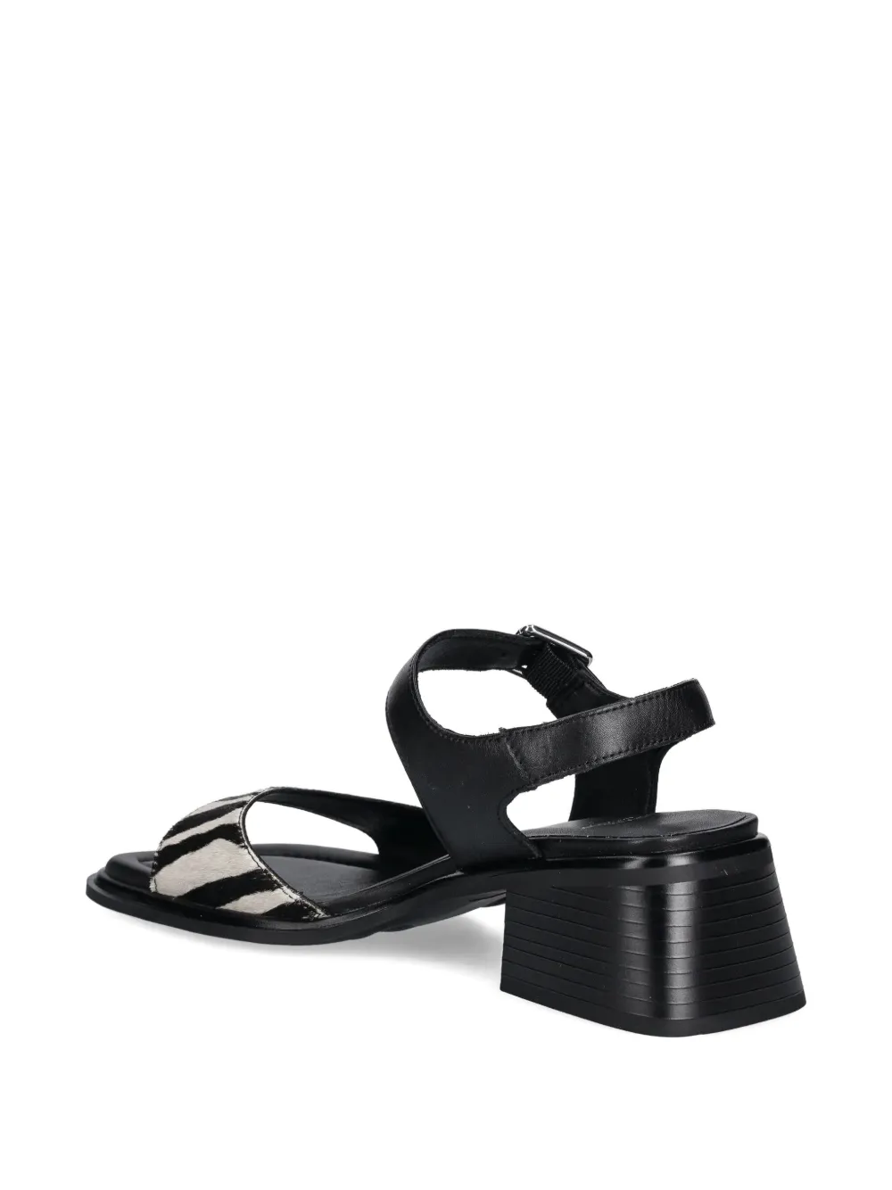 VAGABOND 53 mm Ines sandalen met blokhak en zebraprint Wit