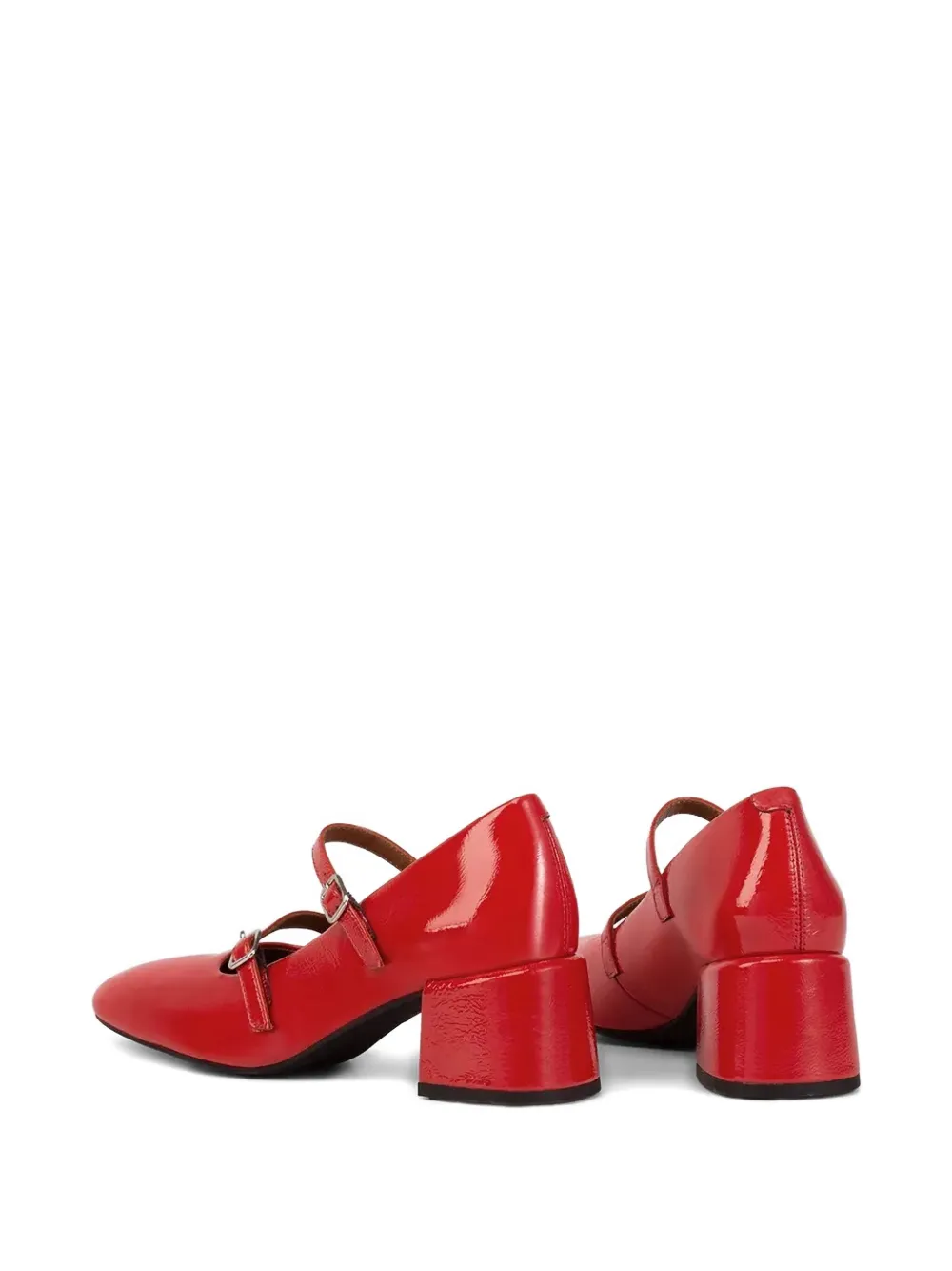 VAGABOND 55mm Adison double-buckle block-heel pumps Red