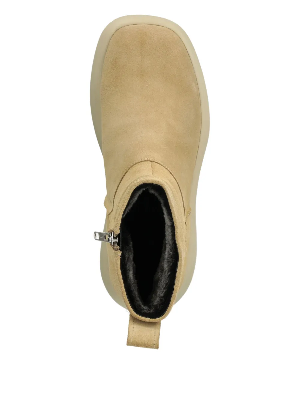VAGABOND Janick laarzen met plateauzool en ritsdetail Beige