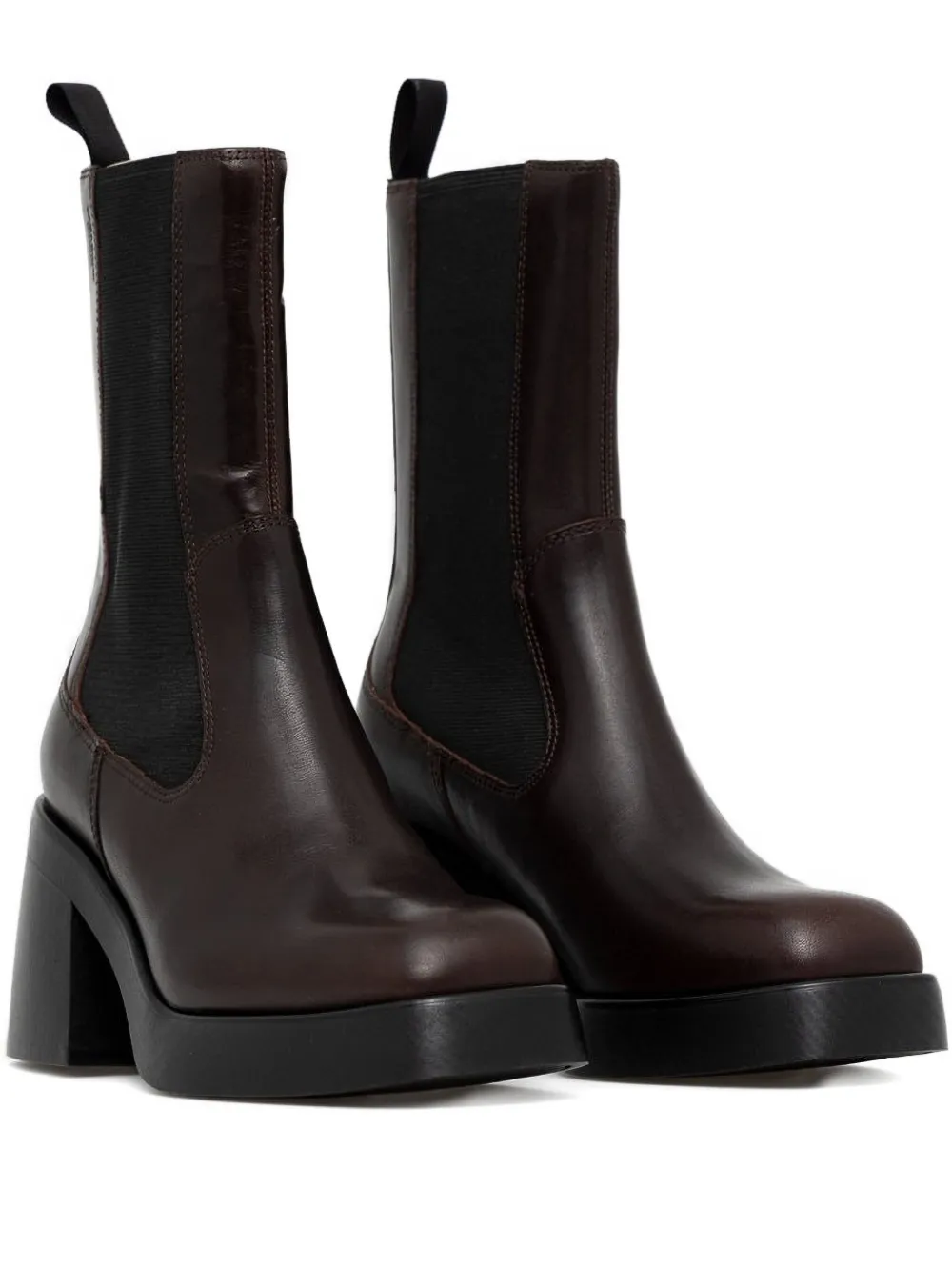 VAGABOND 87mm Brooke block-heel leather boots Black