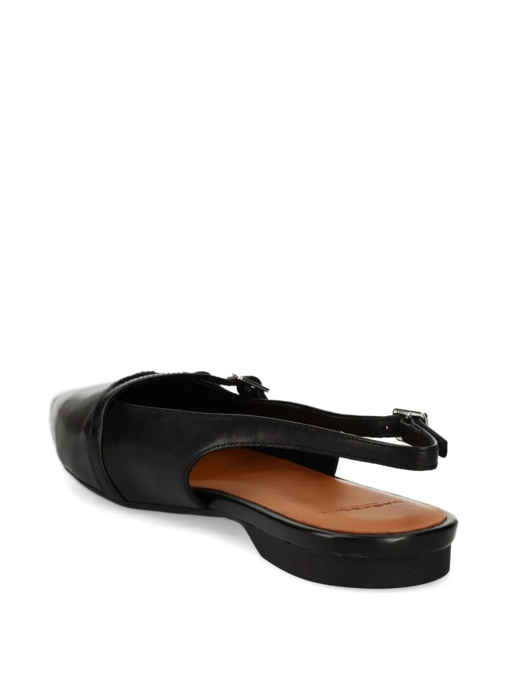 Vagabond Hermine Pointed-toe Buckled Ballet Flats In Black