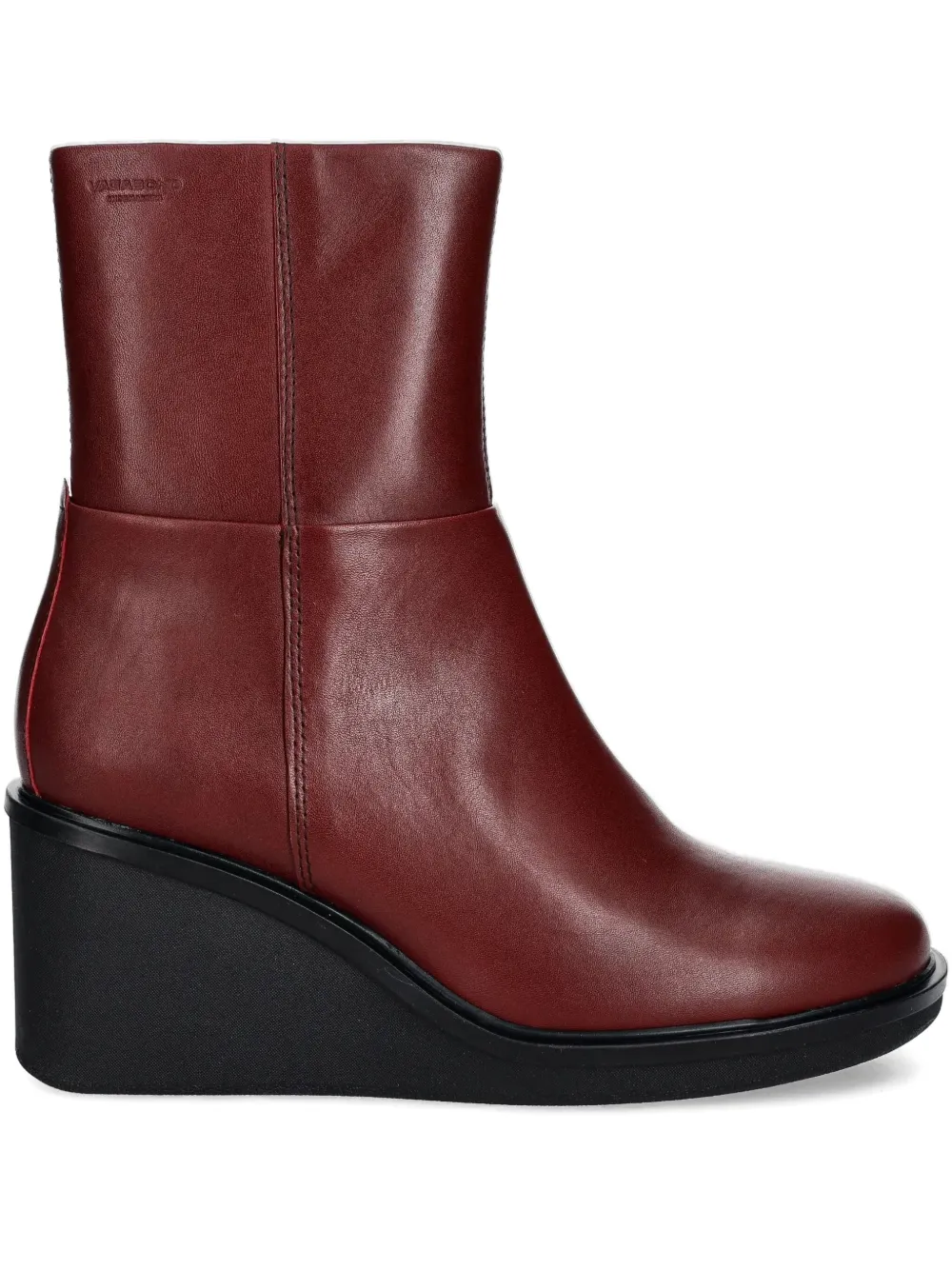 VAGABOND 60mm Deena zip-detail wedge boots | Red | Image 1