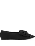 VAGABOND Hermine bow-detail pointed ballet flats - Black