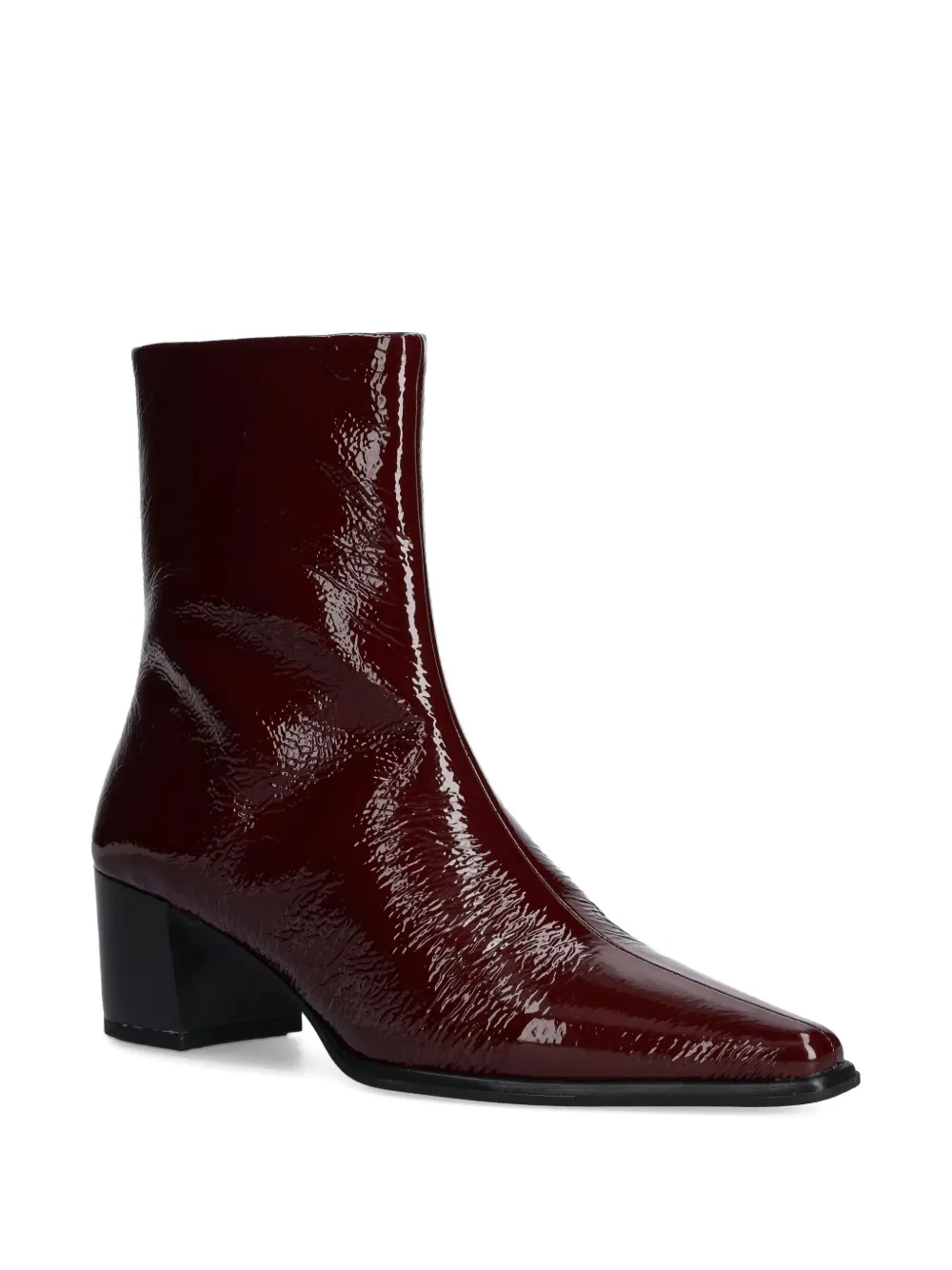VAGABOND pointed-toe block-heel ankle boots Red