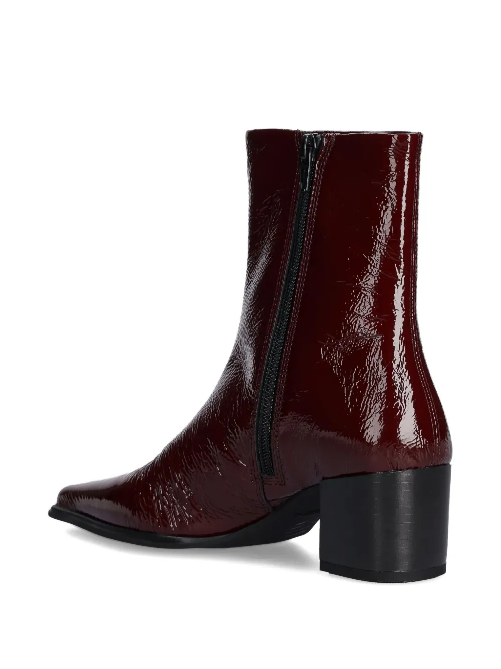 VAGABOND pointed-toe block-heel ankle boots Red