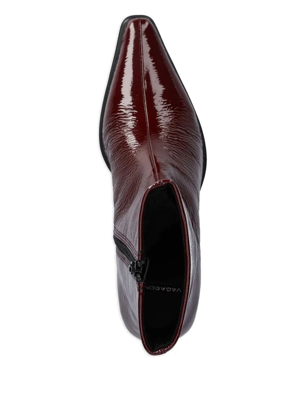 VAGABOND pointed-toe block-heel ankle boots Red