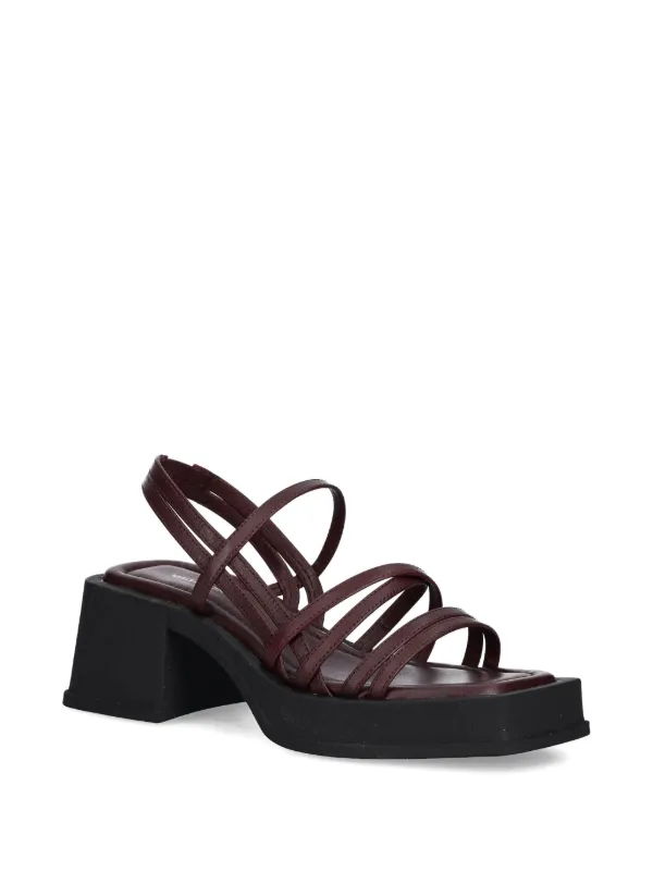VAGABOND 67mm Hennie crossover-strap Sandals Red FARFETCH IN