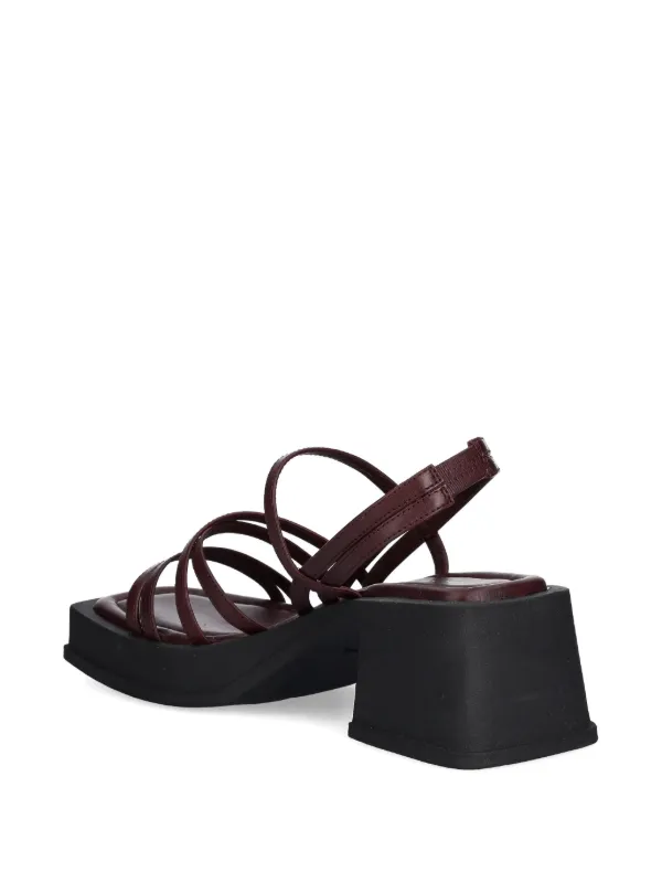 VAGABOND 67mm Hennie crossover-strap Sandals Red FARFETCH IN