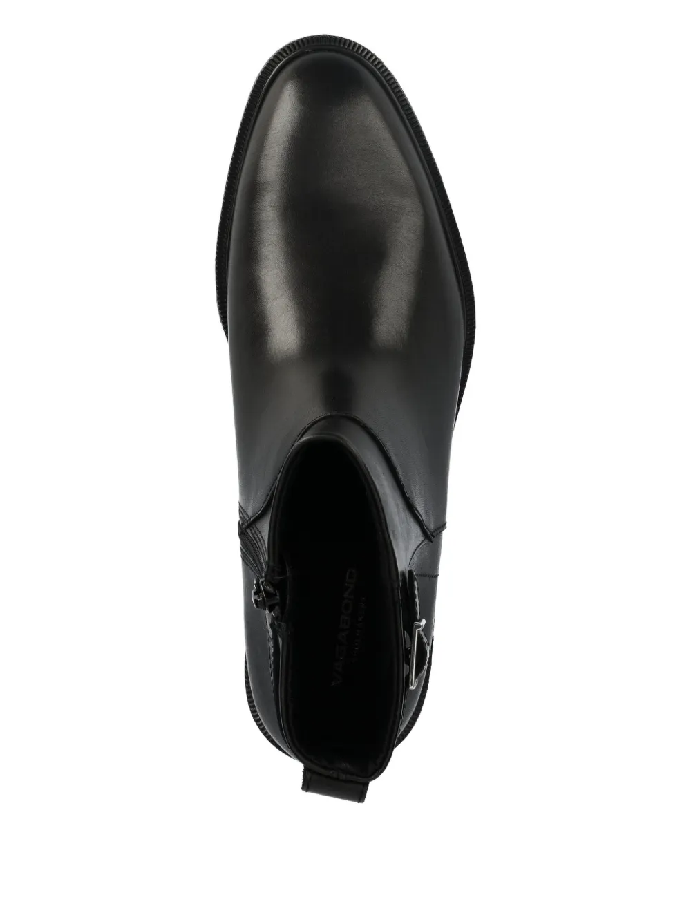 Vagabond Buckled-strap Zip Boots In Black