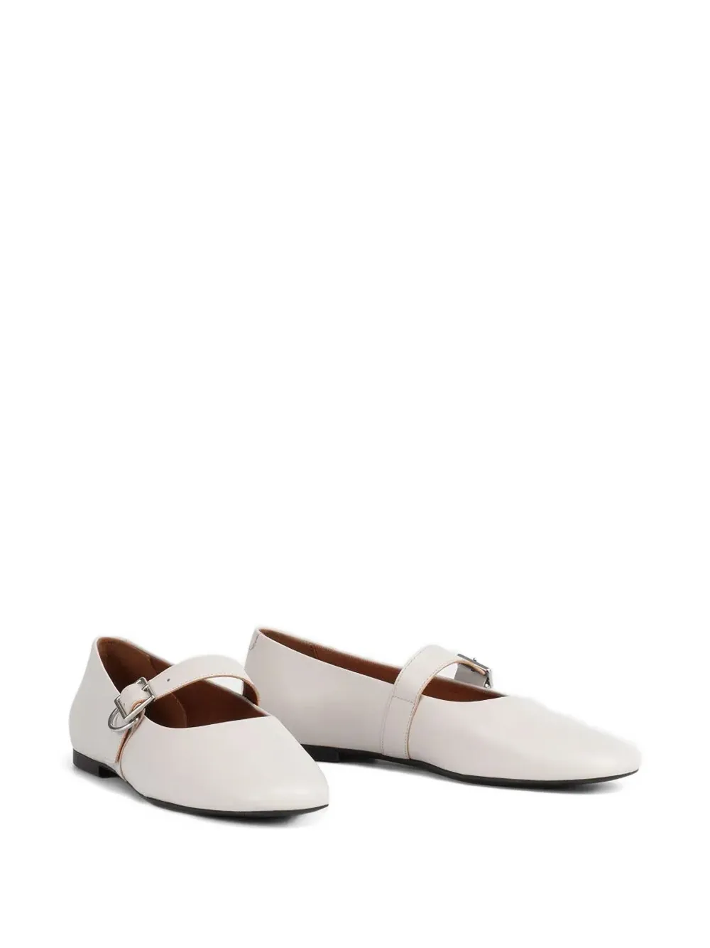 VAGABOND Jolin buckle-strap ballet flats White