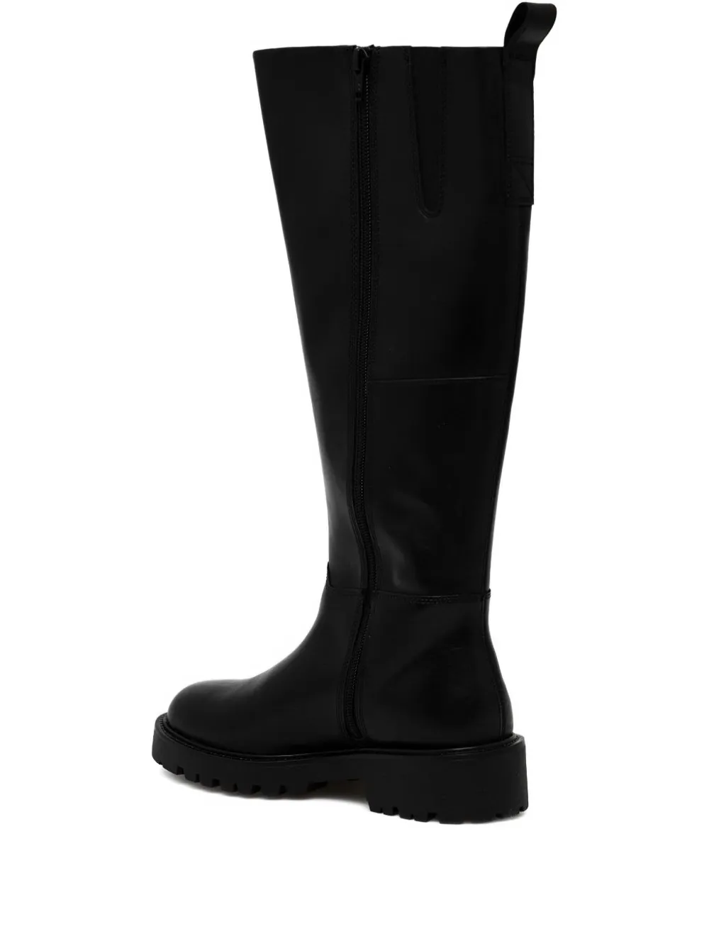 VAGABOND zip-detail block-heel knee-high boots Black