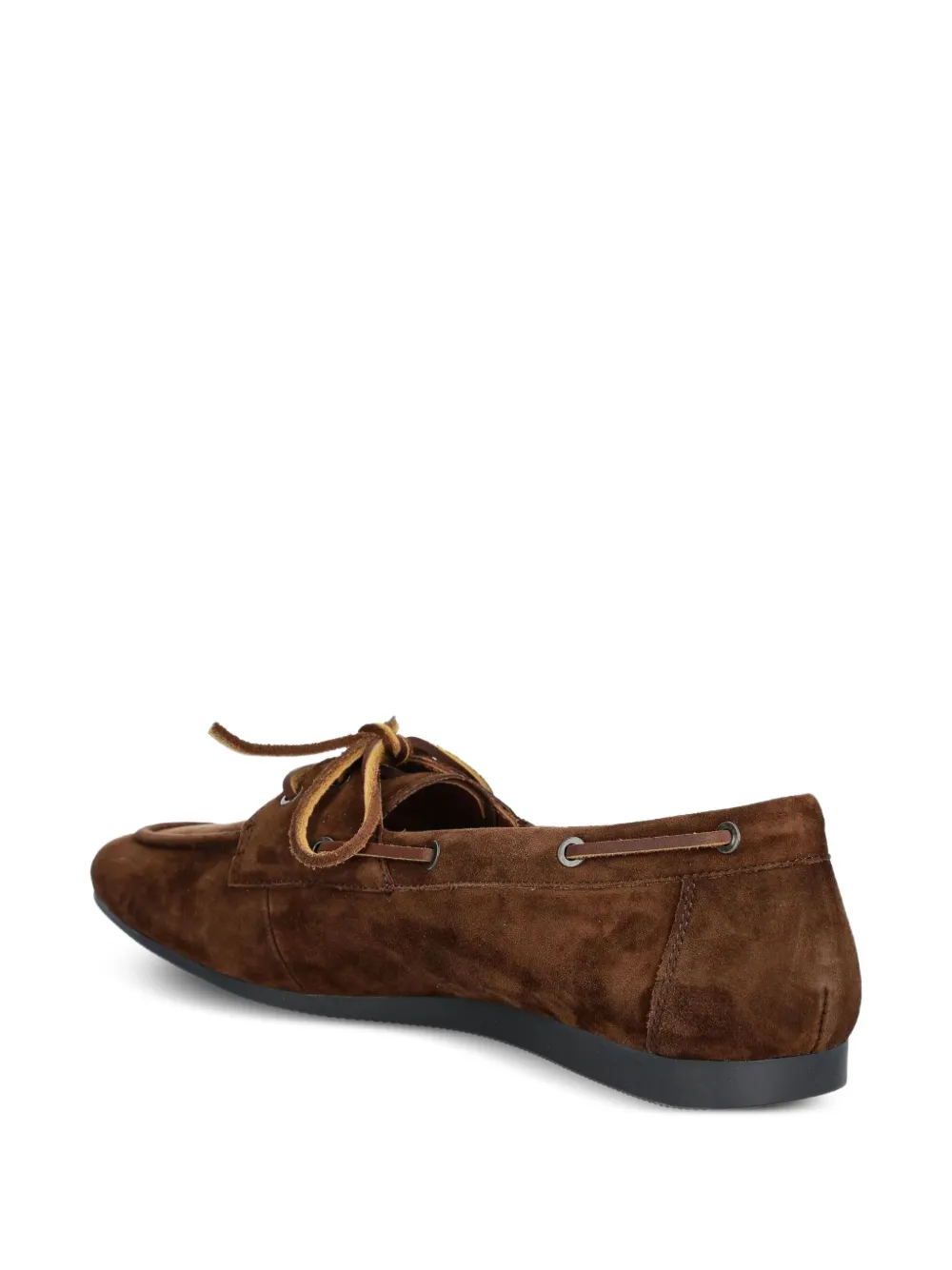 VAGABOND Hillary lace-up suede boat shoes Brown