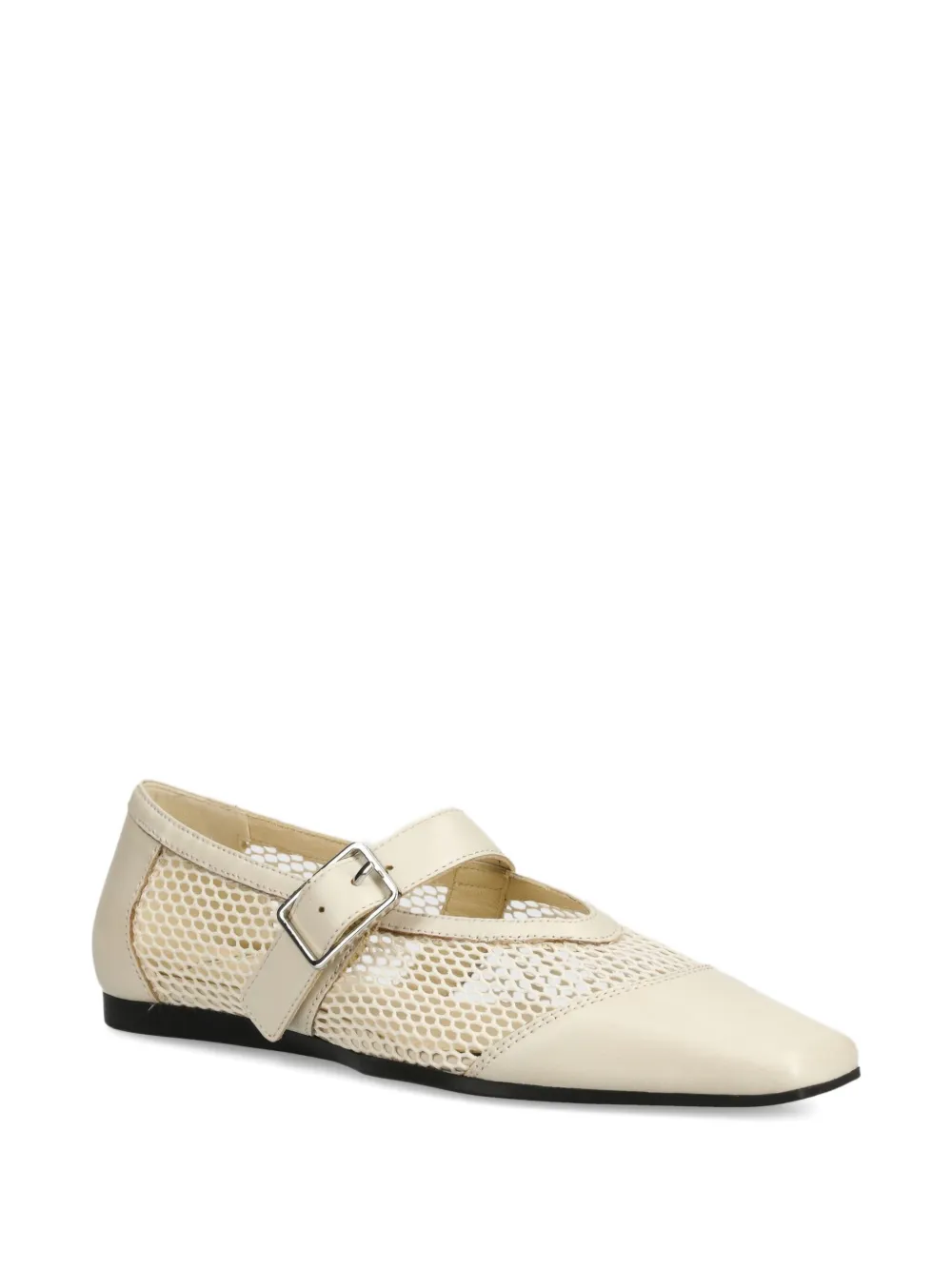 VAGABOND Delia ballerina's met mesh en gespsluiting Beige