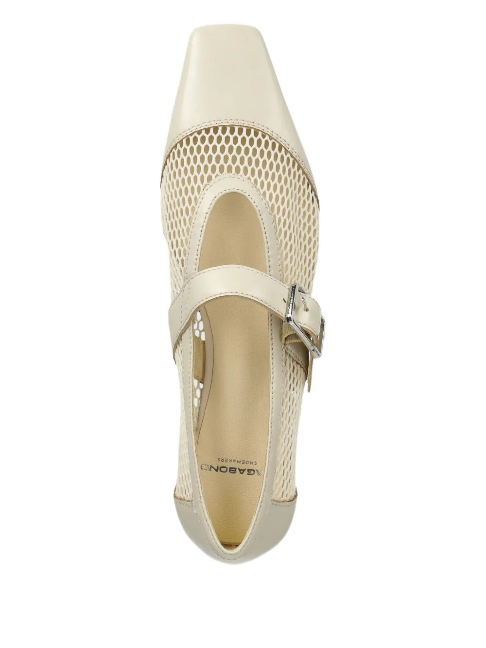 VAGABOND Delia ballerina's met mesh en gespsluiting Beige