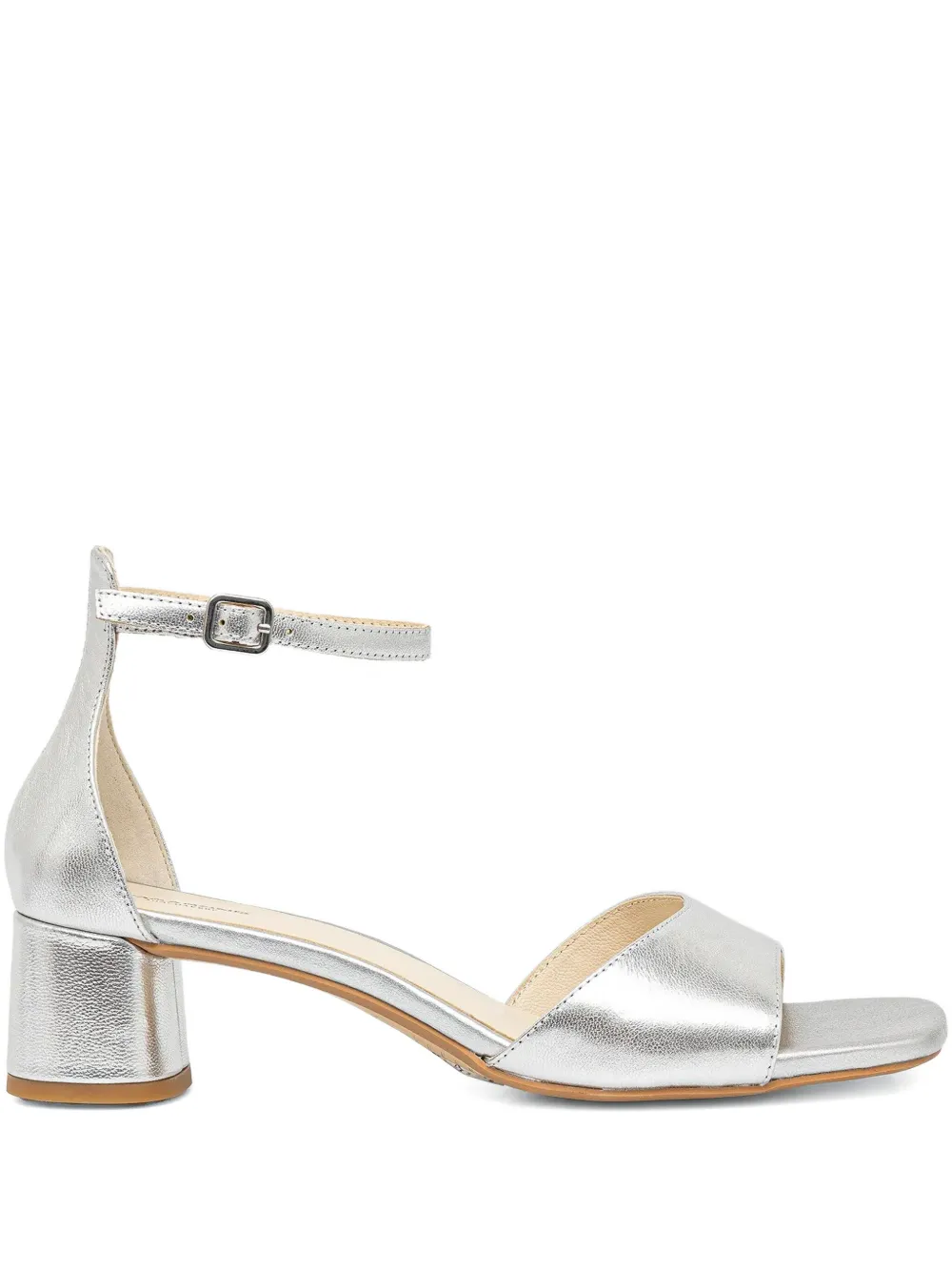 VAGABOND 45mm Piper ankle-strap block-heel sandals | Silver | Image 1