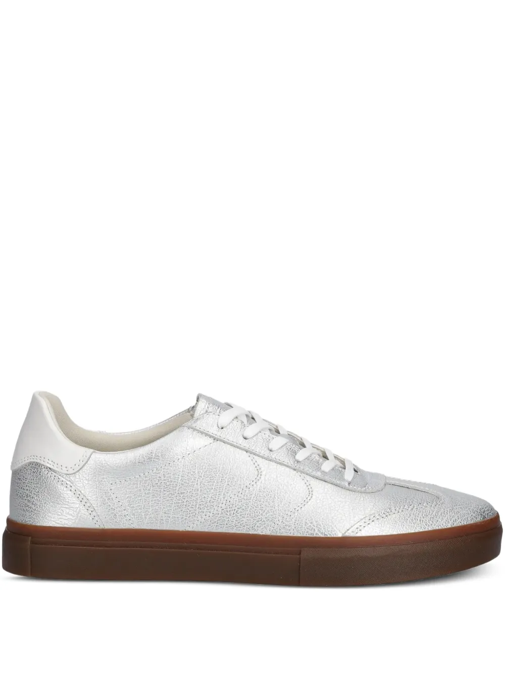 VAGABOND Cody metallic leather sneakers Silver