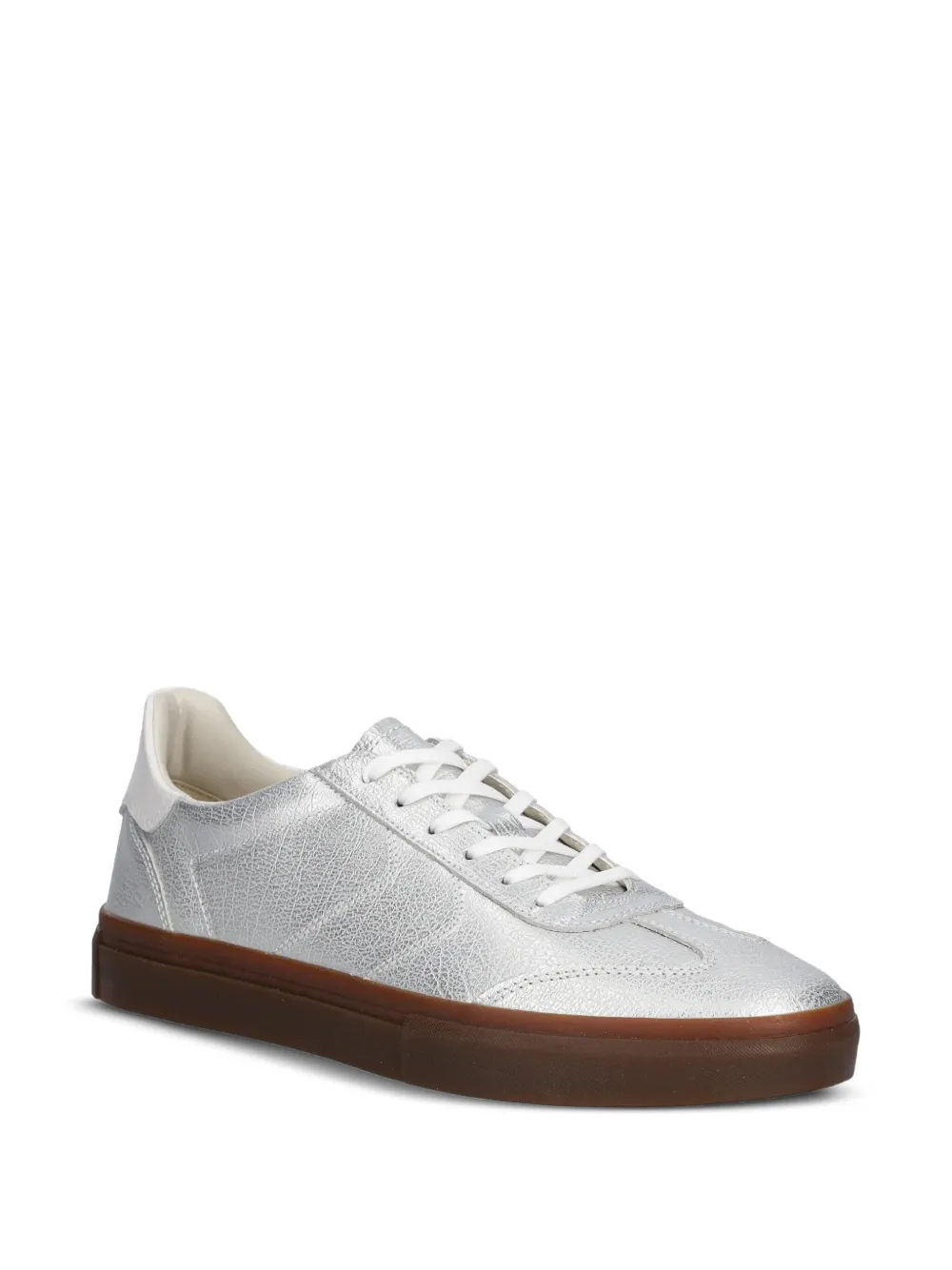 VAGABOND Cody metallic leather sneakers Silver