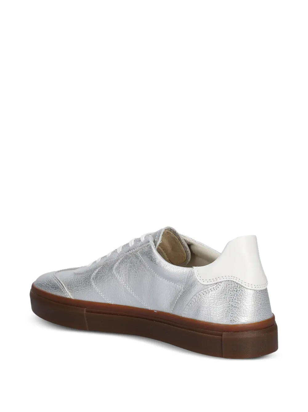 VAGABOND Cody metallic leather sneakers Silver