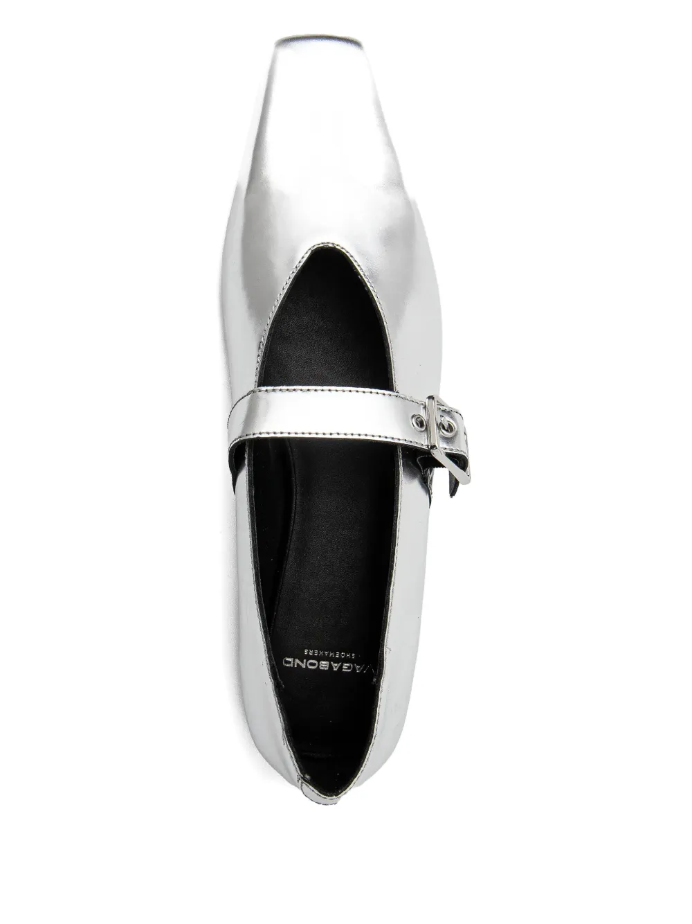 VAGABOND Wioletta ballerina's met gespbandje Zilver