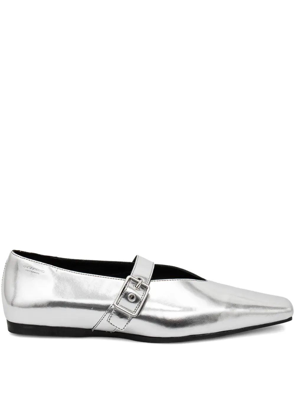VAGABOND Wioletta ballerina's met gespbandje Zilver