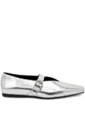 VAGABOND Wioletta buckle-strap ballet flats - Silver