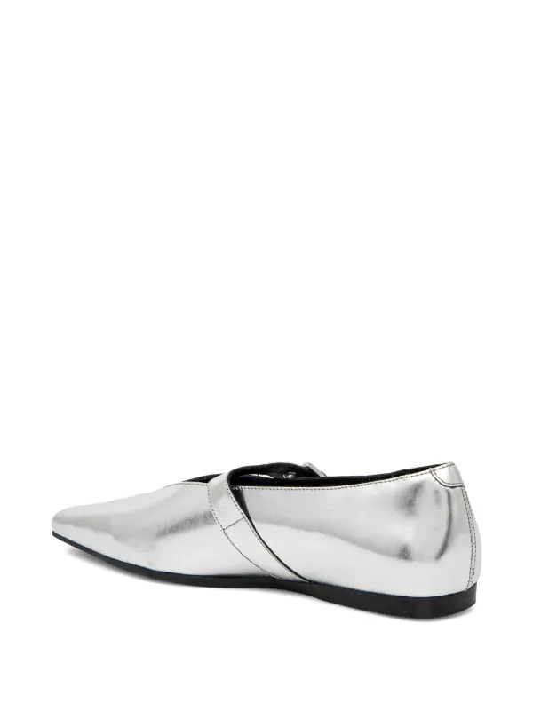 VAGABOND Wioletta buckle-strap Ballet Flats | Silver