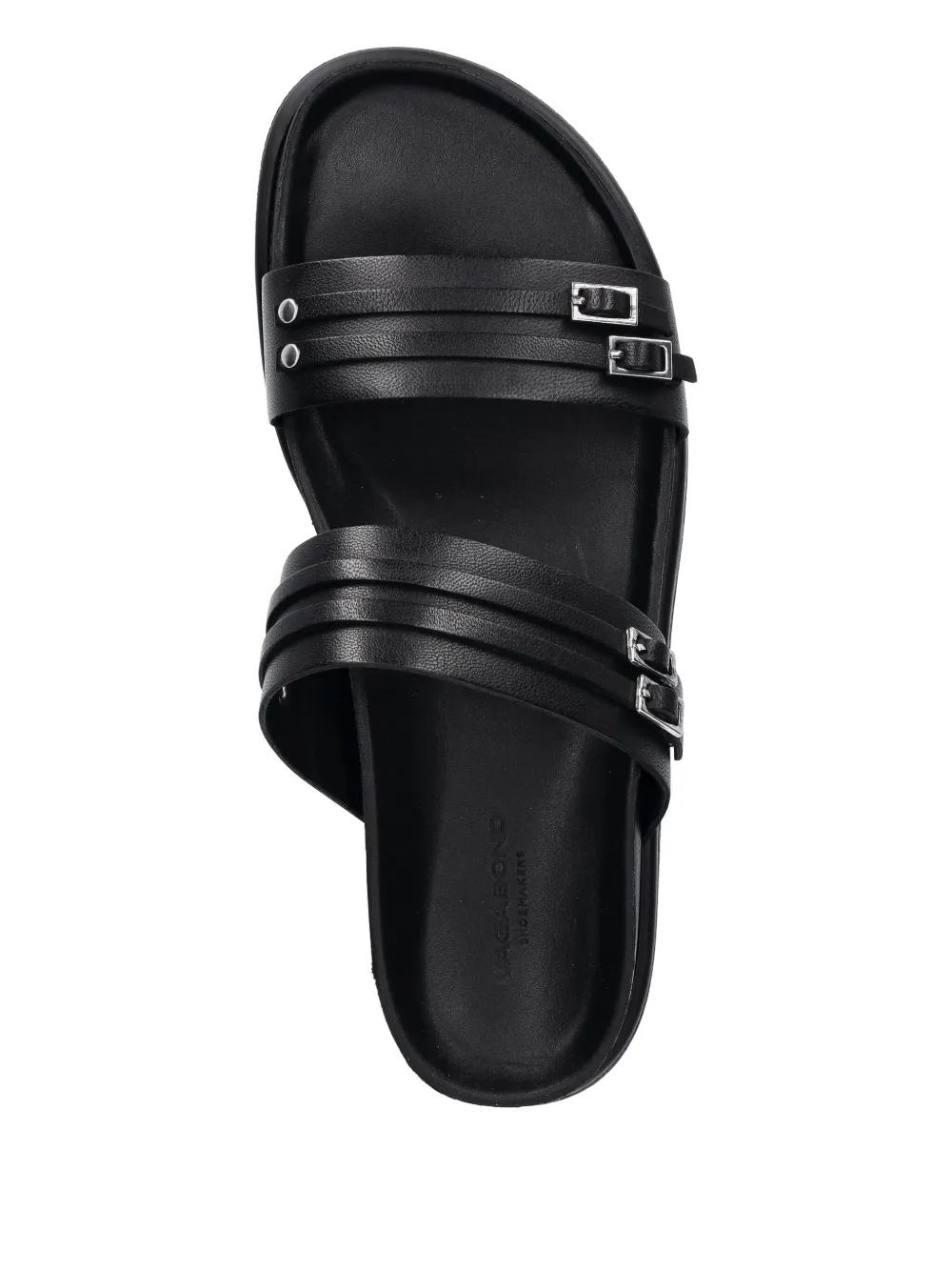 VAGABOND Effie buckle-detail leather sandals Black