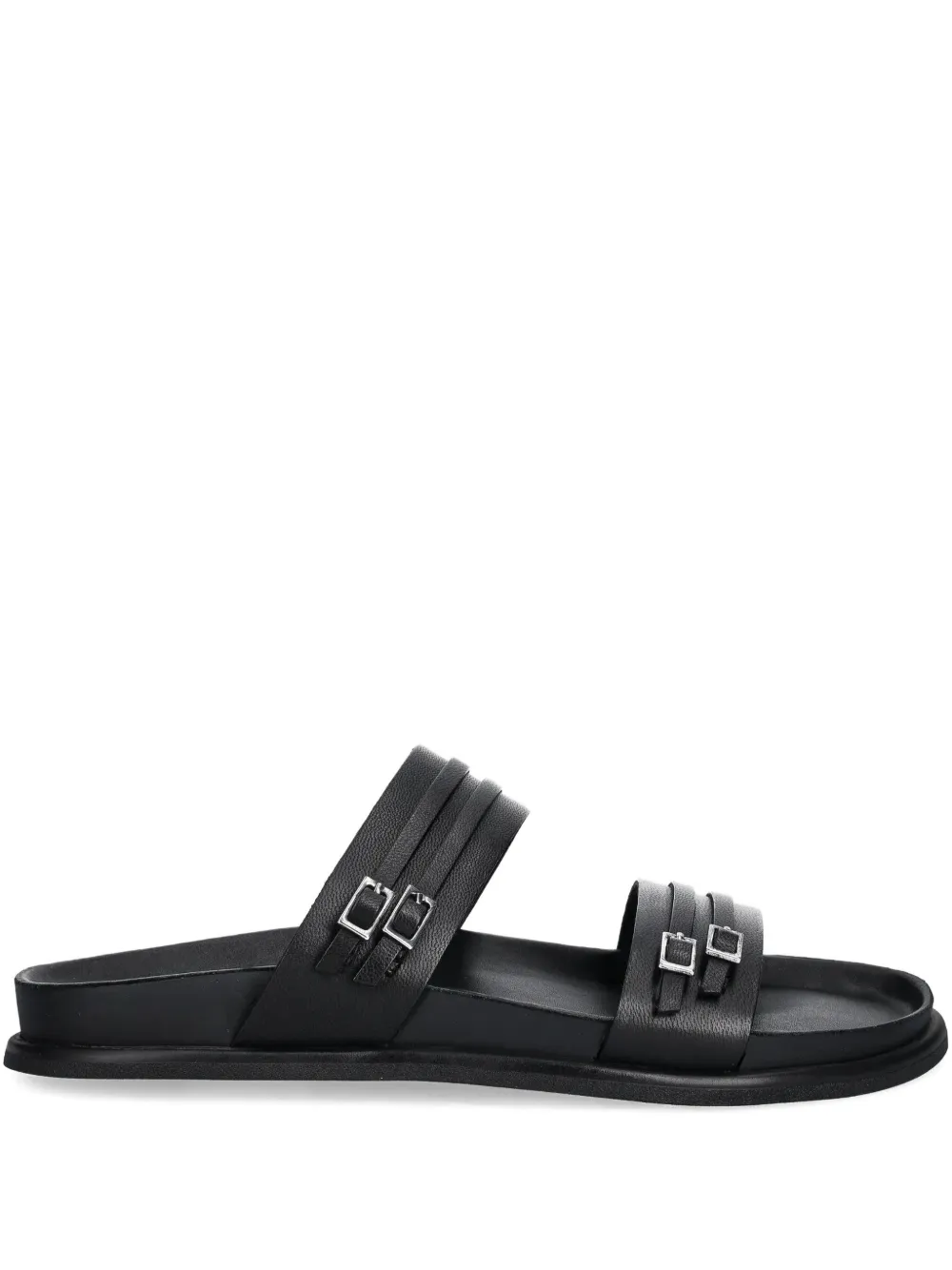 VAGABOND Effie buckle-detail leather sandals Black