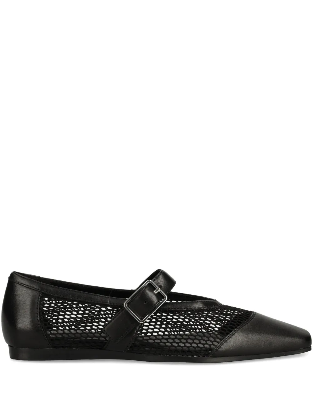 VAGABOND Wioletta mesh ballerina's met gespsluiting Zwart