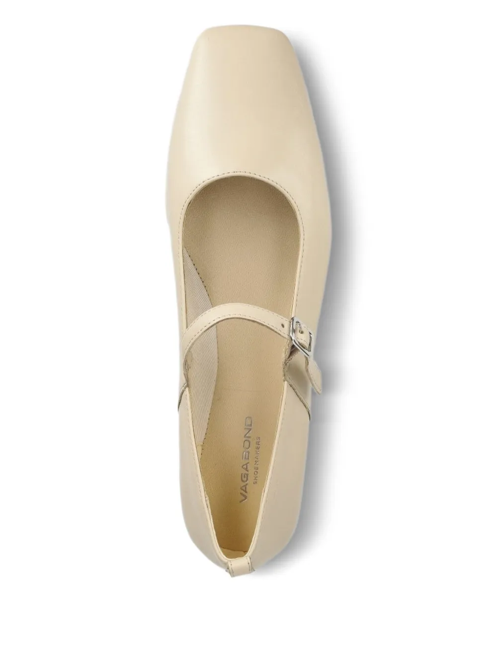 VAGABOND Ballerina's met vierkante neus Beige