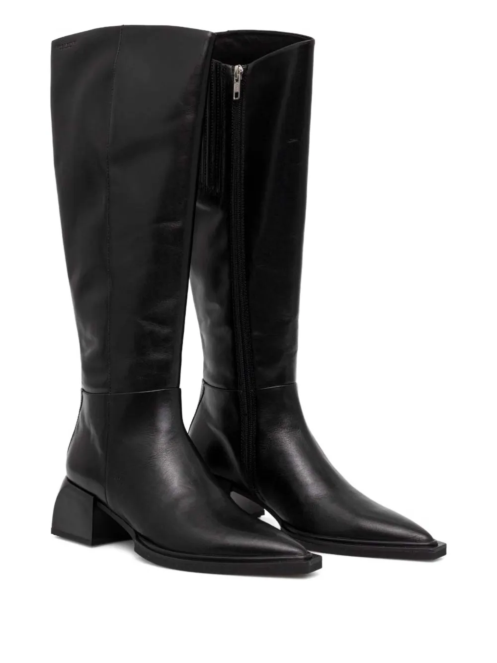 Vagabond Pointed-toe Block-heel Boots In Black