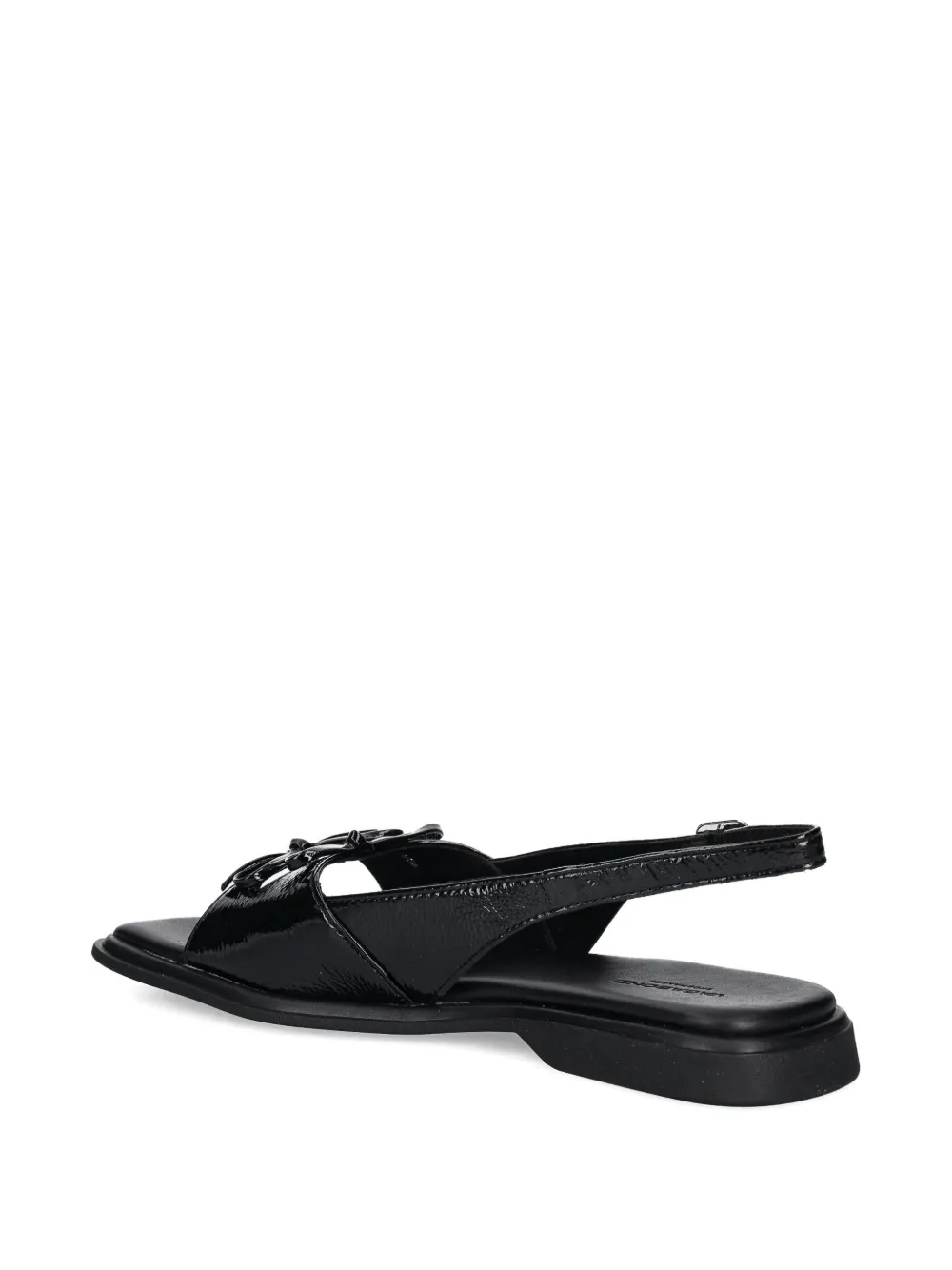 Vagabond Izzy Patent-leather Bow Sandals In Black