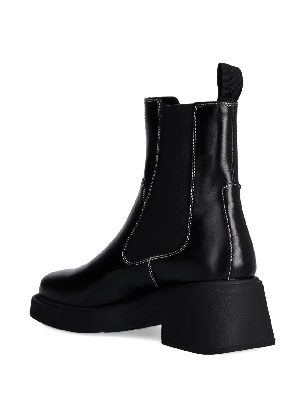 VAGABOND Dorah laarzen met blokhak en stretch vlak Zwart