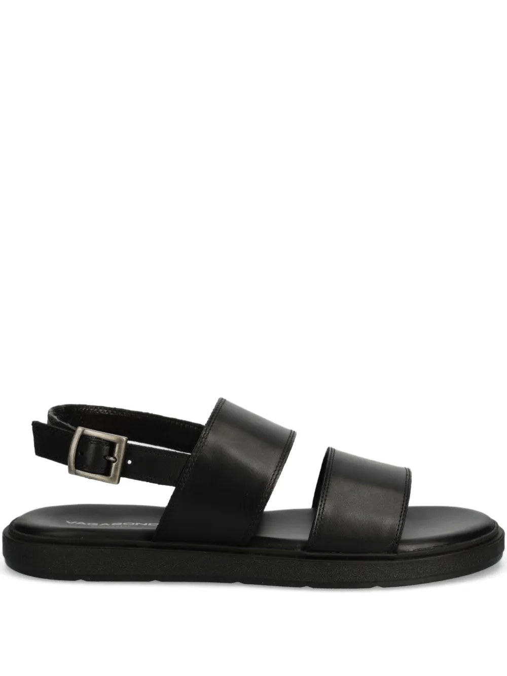 VAGABOND leather flat sandals Black