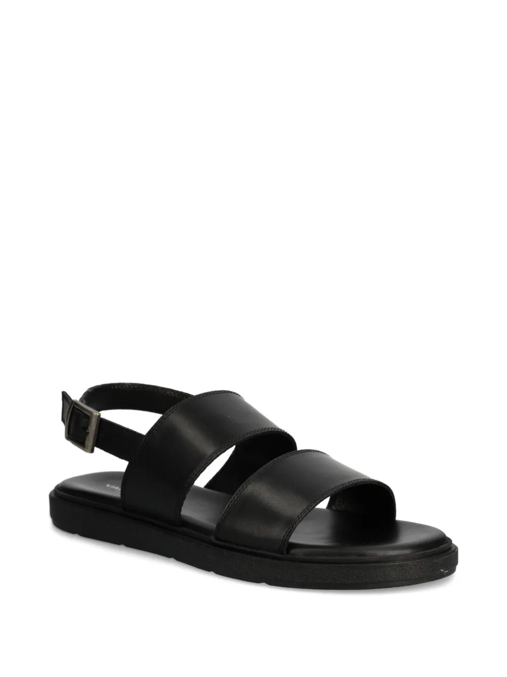 VAGABOND Platte leren sandalen Zwart