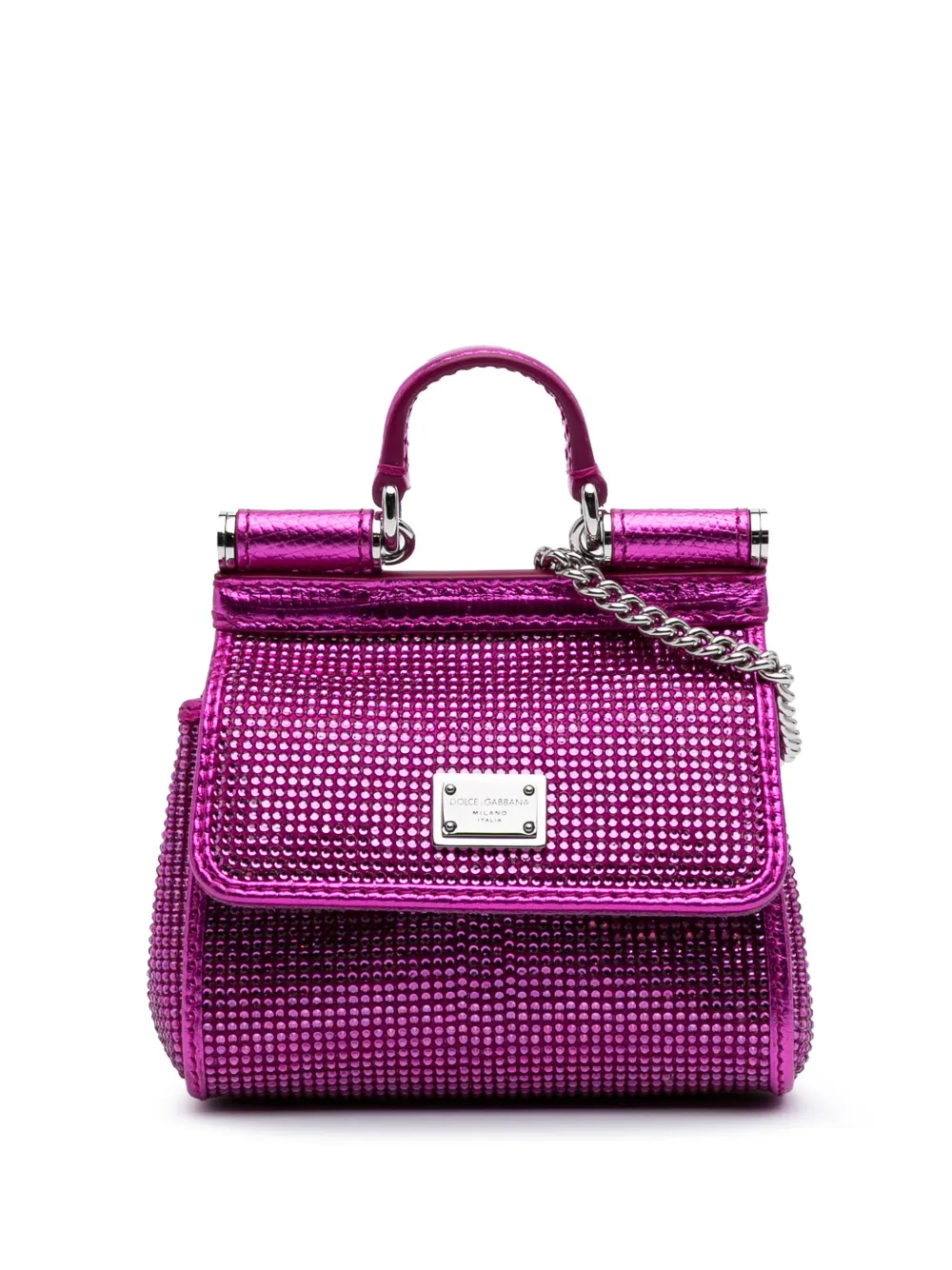 2000-2024 Mini Crystal Embellished Satin Sicily Bag satchel