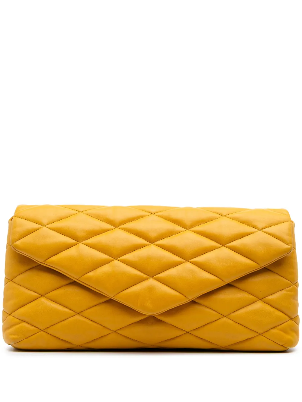 Saint Laurent Pre-Owned bolsa de mano Sade de piel de cordero capitonada 2021 | amarillo | Image 1