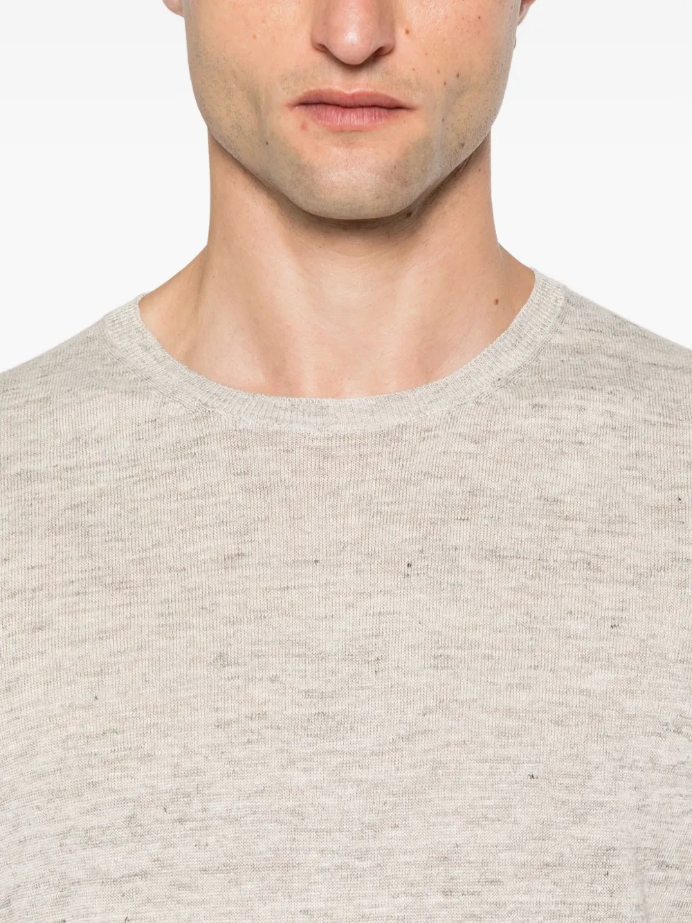 Gran Sasso Linnen T-shirt met korte mouwen Grijs