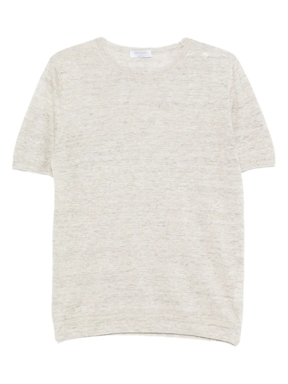 Gran Sasso short-sleeve linen t-shirt | Grey | Image 1