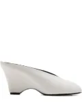 KHAITE 75mm open-toe wedge sandals - White