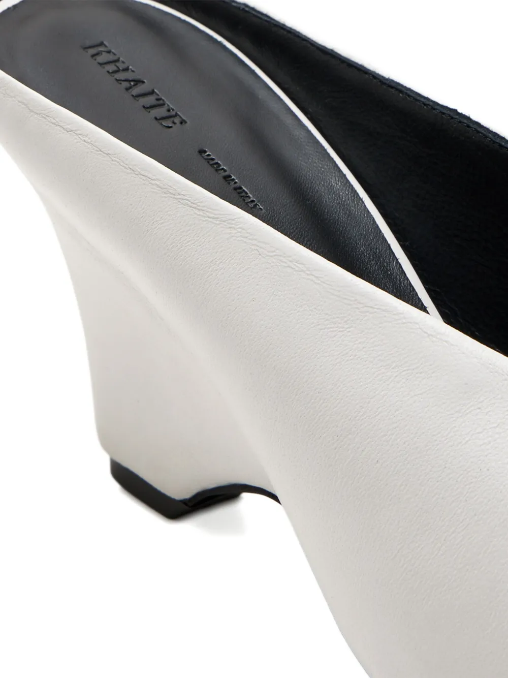 Khaite 75mm Open-toe Wedge Sandal In White