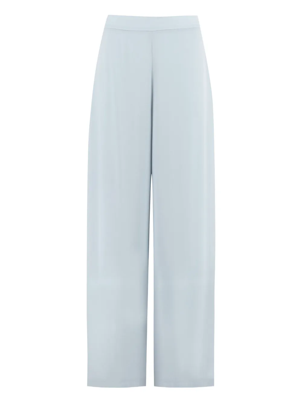 elastic-waist wide-leg trousers