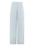 Clips elastic-waist wide-leg trousers - Blue