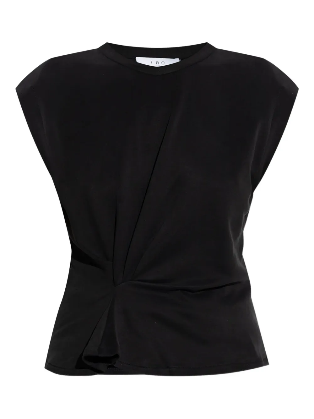 IRO twisted-detail cap-sleeve top | Black | Image 1