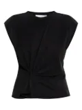 IRO twisted-detail cap-sleeve top - Black