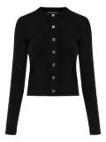 Michael Michael Kors ribbed gold-button cardigan - Black