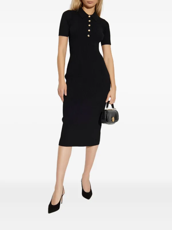 Michael Michael Kors Ribbed Polo Dress | Black | FARFETCH JO Michael Michael Kors Ribbed Polo Dress | Black | FARFETCH JO