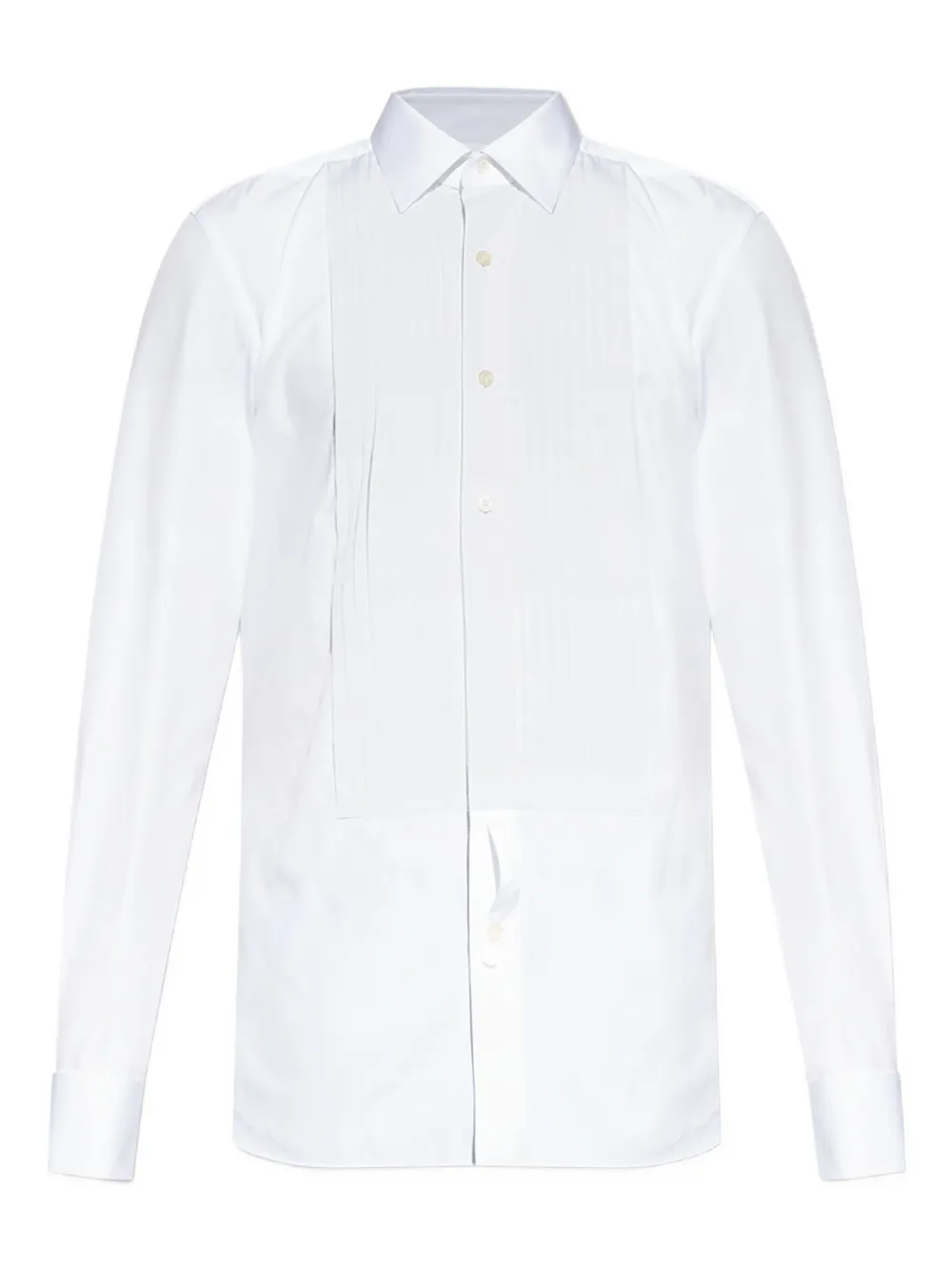 TOM FORD pleated-front shirt Wit