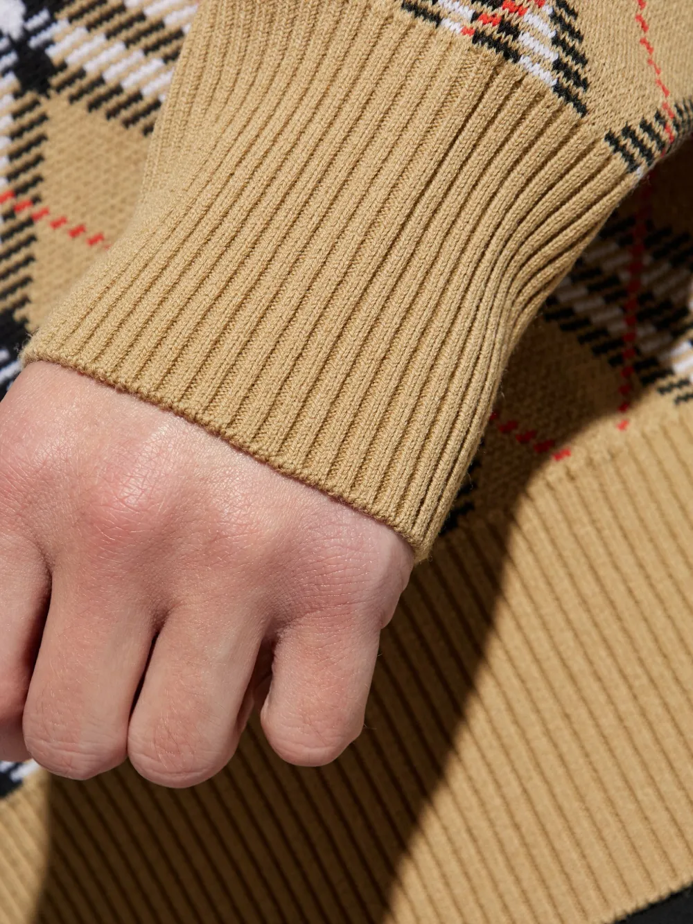 Burberry check-pattern sweater Beige